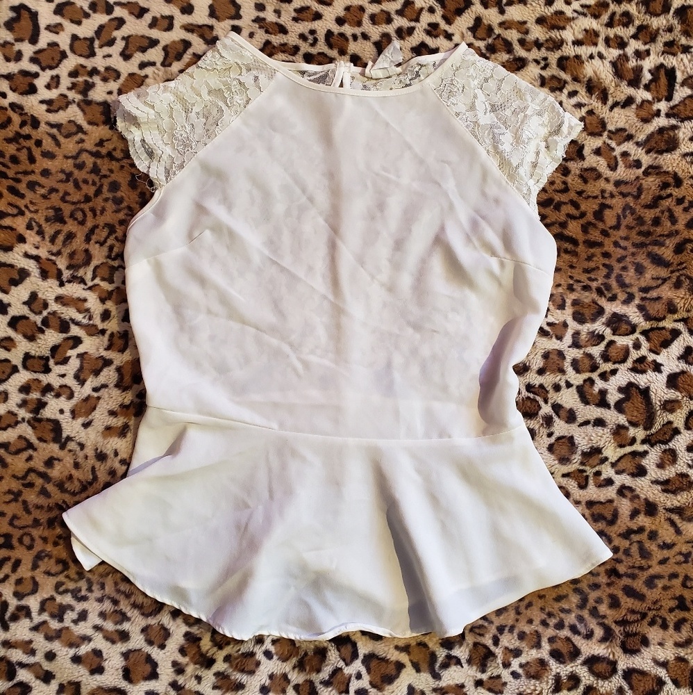 Lace white top